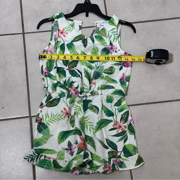 Old Navy Girls Green Floral Romper Size L(10/12) - Picture 7 of 8